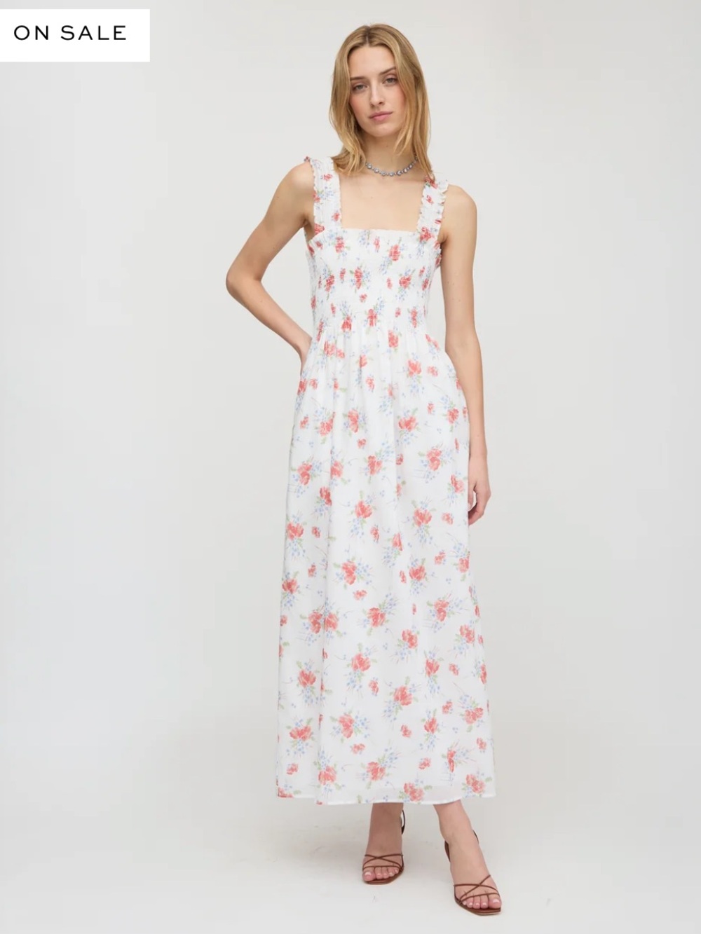 Hill House Home The Ashlyn Nap Dress in Sunburst Blossom Cream Multi Size Large